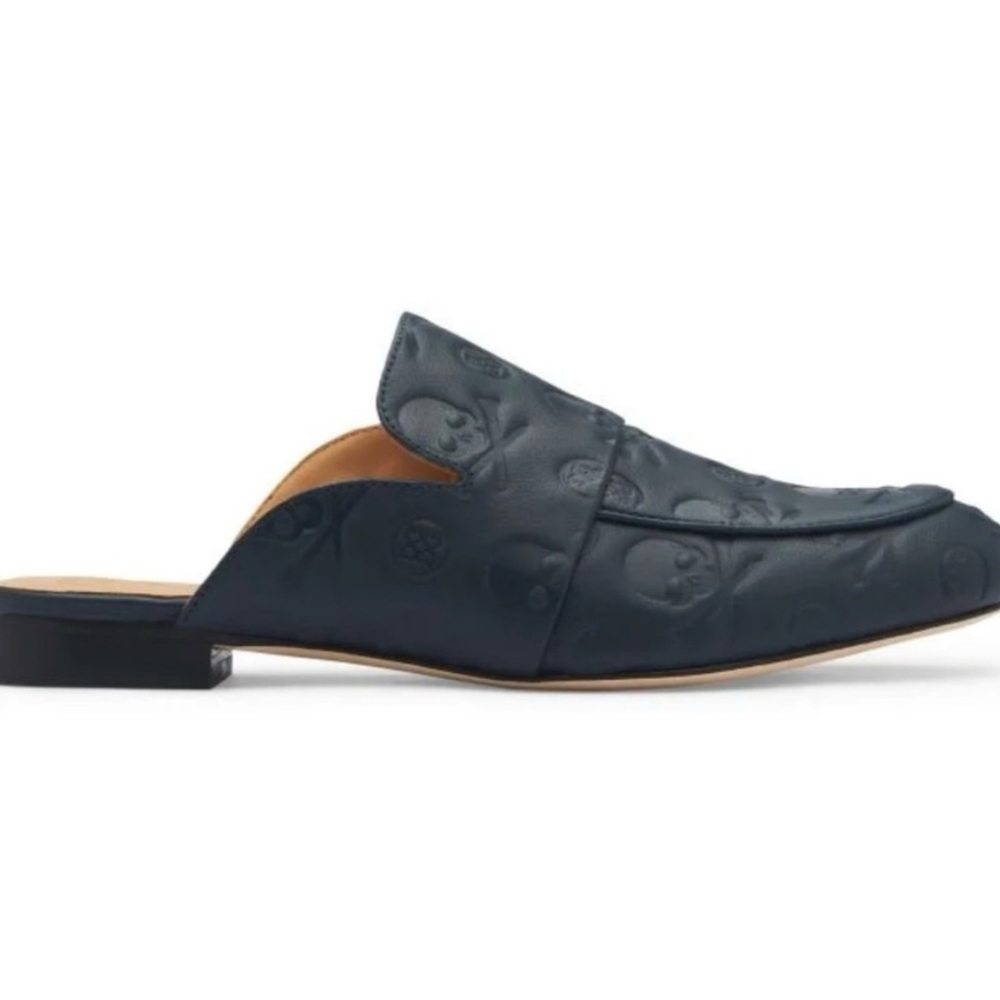 GFore Women’s Navy Blue Skull Mules Size 6.0